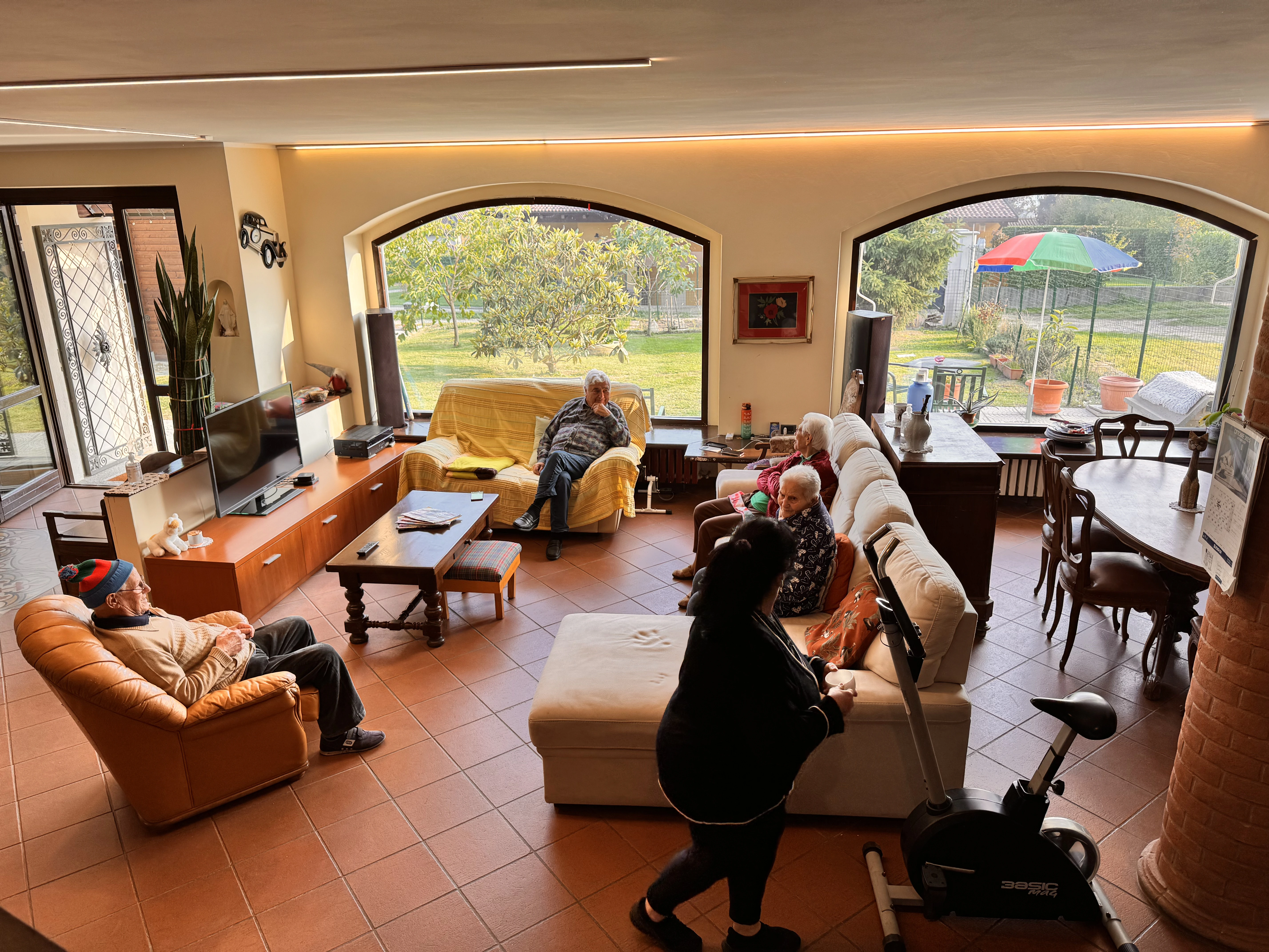 Giardino della villa con area relax